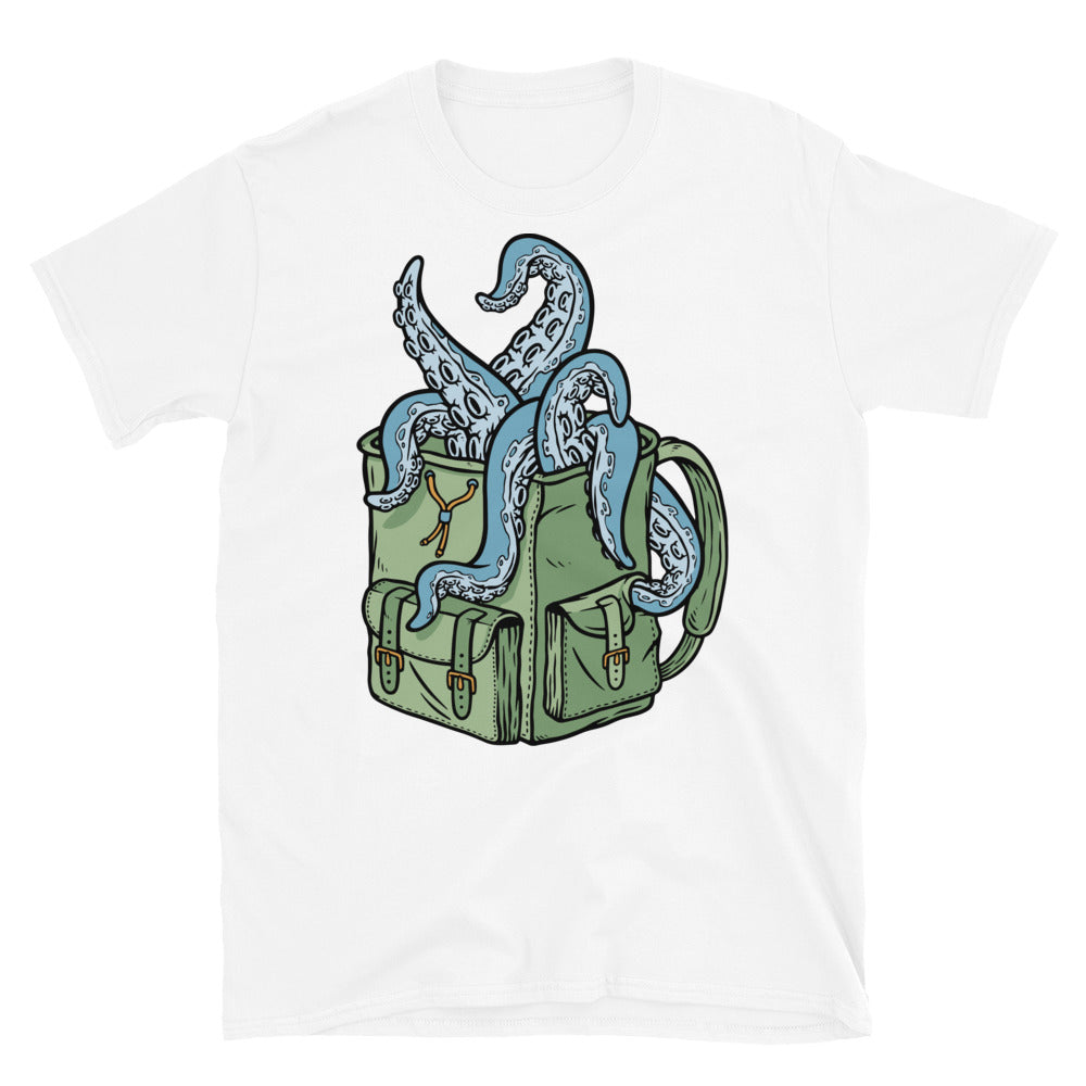 Octopus comes out of the bag Fit Unisex Softstyle T-Shirt