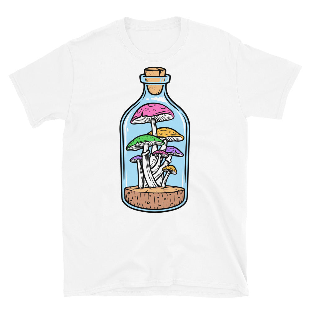 Mushrooms in the bottle Fit Unisex Softstyle T-Shirt