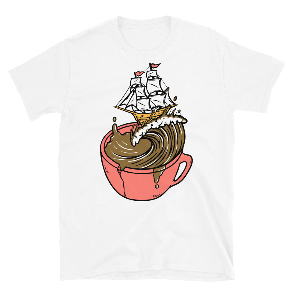 Camiseta Softstyle unisex con ajuste de café Sail