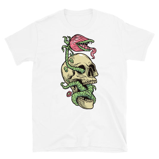 Totenkopf und Monsterpflanze Fit Unisex Softstyle T-Shirt