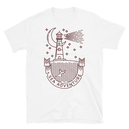 Lighthouse, Sea Adventure Fit Unisex Softstyle T-Shirt