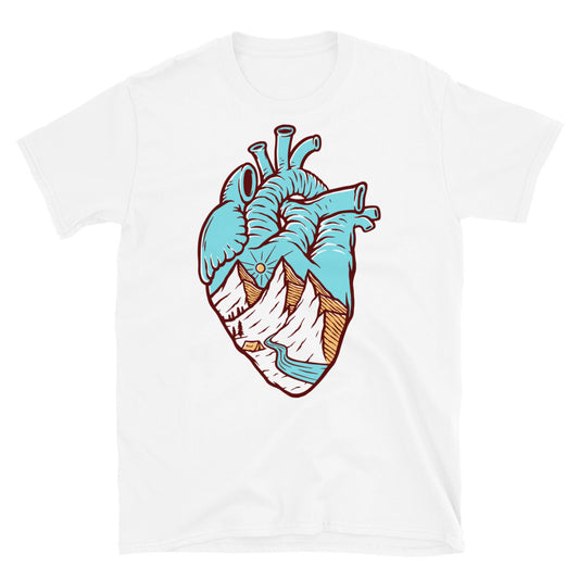 Heart & Mountain - Fit Unisex Softstyle T-Shirt