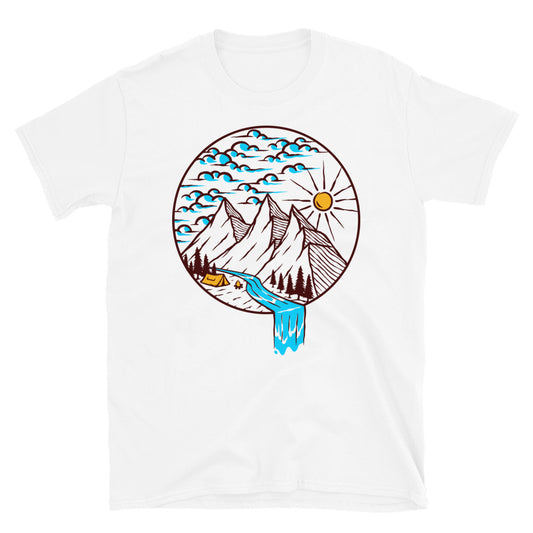 Nature mountain Fit Unisex Softstyle T-Shirt