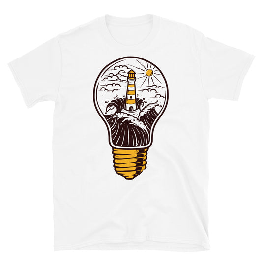 Lighthouse and lamp Fit Unisex Softstyle T-Shirt