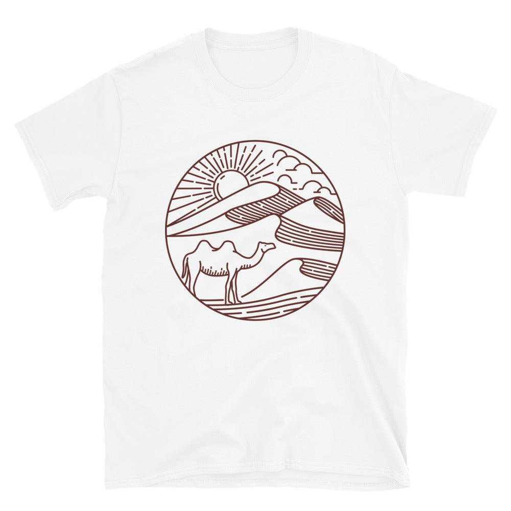 Reisen Sie in der Sahara. Passgenaues Unisex-Softstyle-T-Shirt