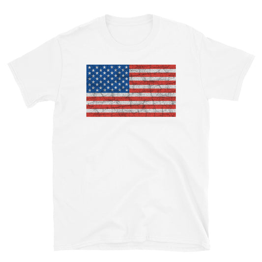 American Flag - Fit Unisex Softstyle T-Shirt