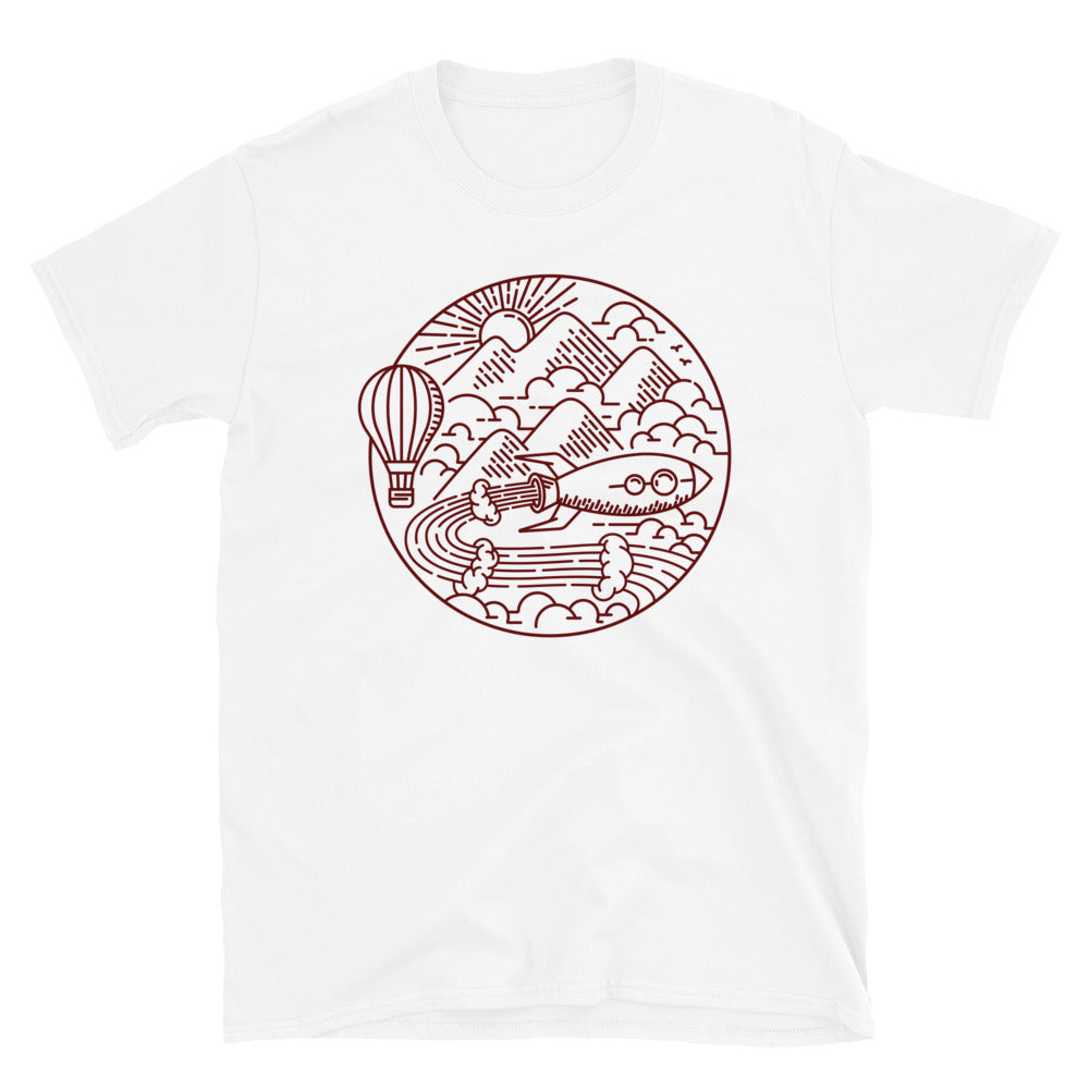 Adventuring with Rockets - Fit Unisex Softstyle T-Shirt