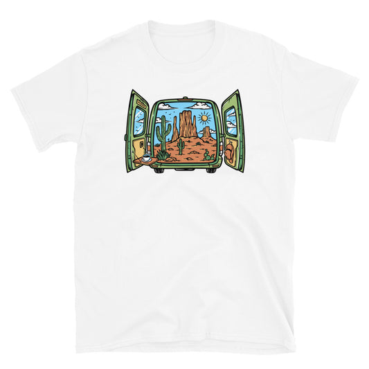 Desert Landscape in the Car - Fit Unisex Softstyle T-Shirt