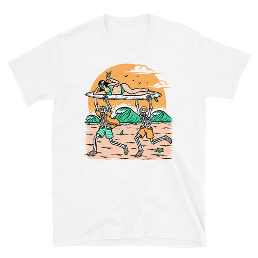 Having Fun on the Beach - Fit Unisex Softstyle T-Shirt