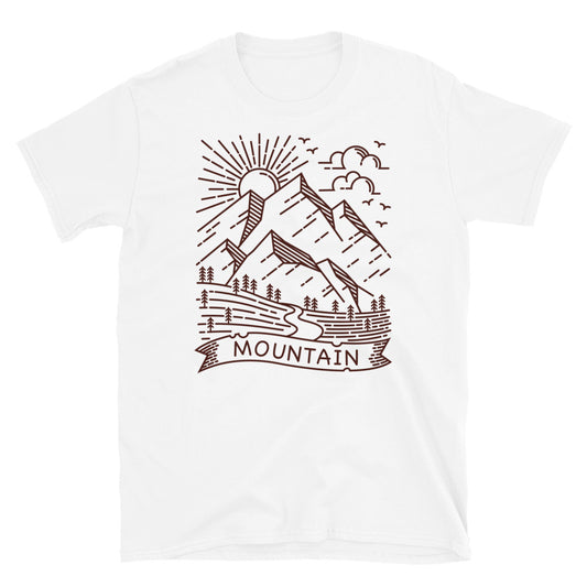 Montaña y casa Fit Unisex Softstyle Camiseta