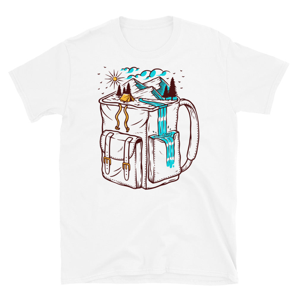 Mountain and bag ,backpacker Fit Unisex Softstyle T-Shirt