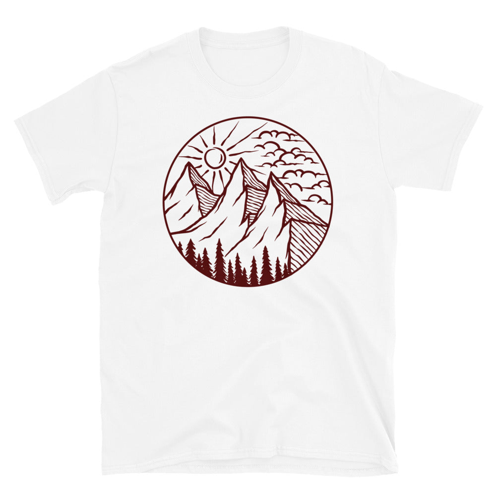 Natürliche Berglandschaft Fit Unisex Softstyle T-Shirt