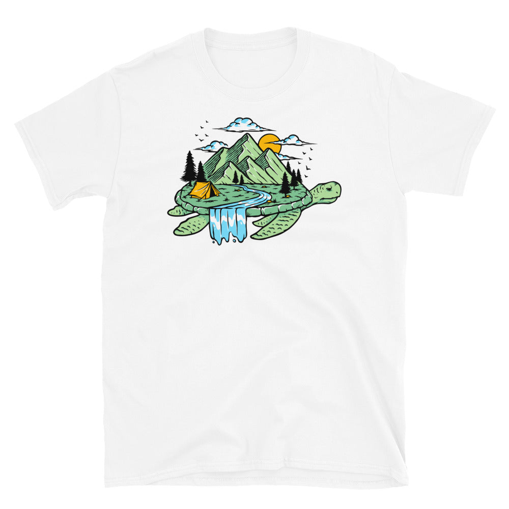 Camiseta unisex Softstyle con forma de tortuga natural