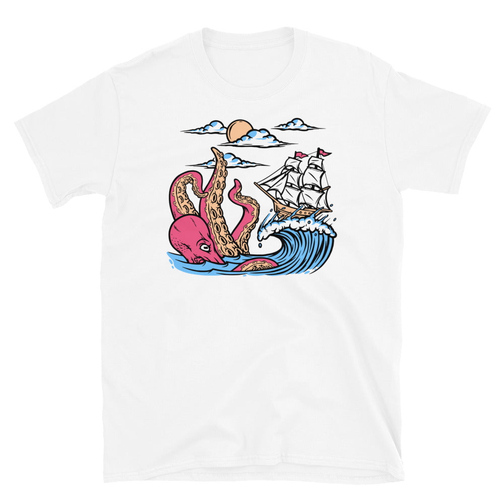 Pulpo y velero Fit Unisex Softstyle Camiseta