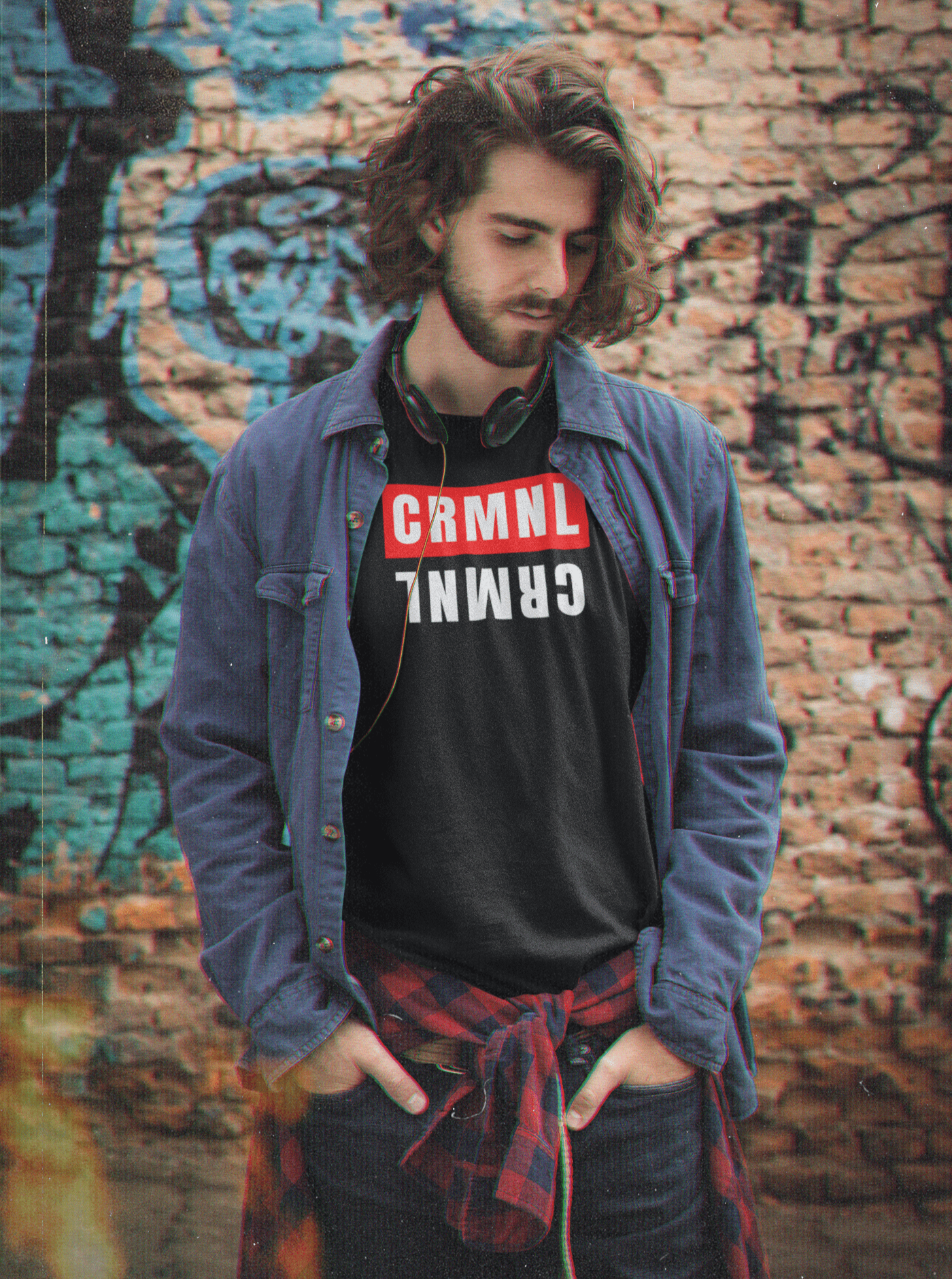 Camiseta ajustada con la marca Criminal 'CRMNL