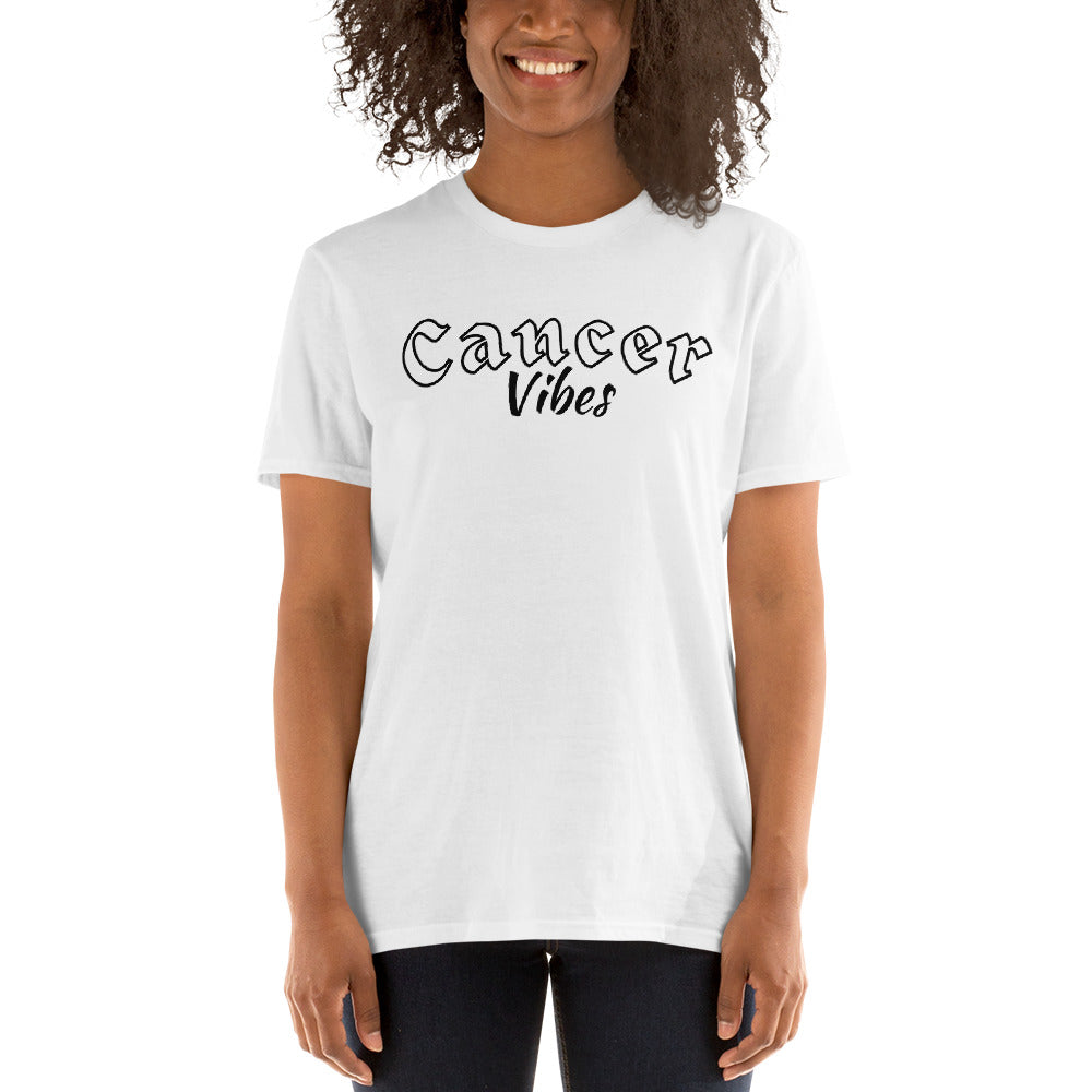 Camiseta unisex de manga corta contra el cáncer