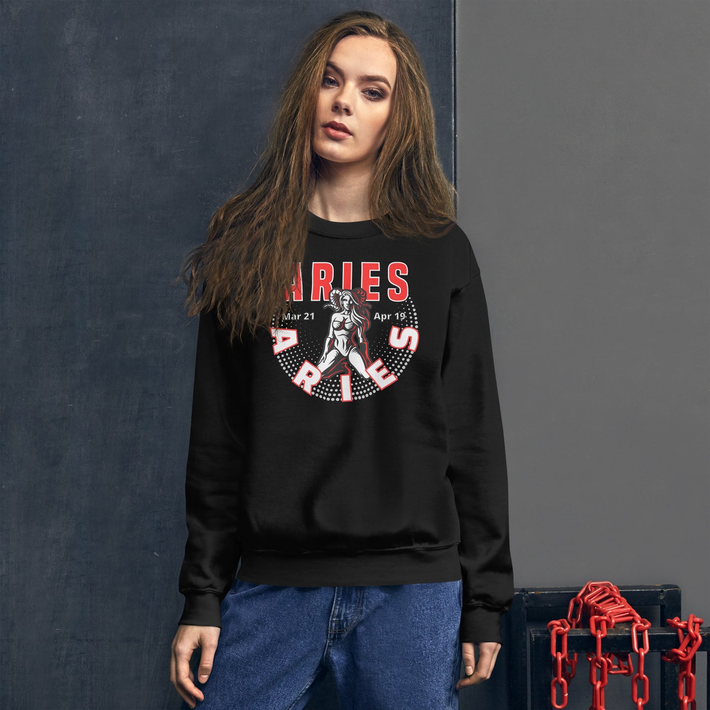 Aries Zodiac Sign Unisex Sweatshirt