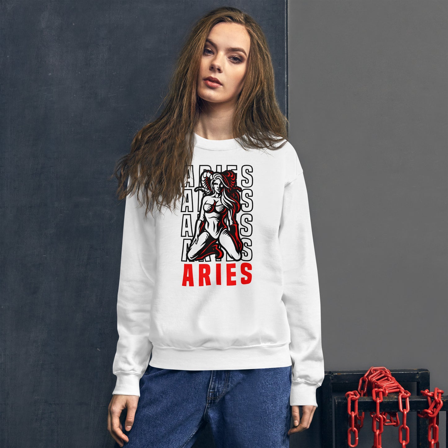 Aries Zodiac Sign Unisex Sweatshirt