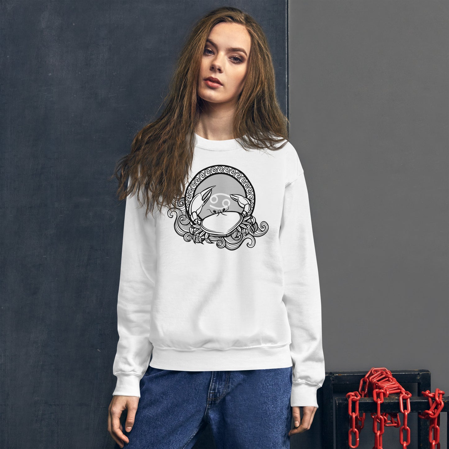 Sudadera unisex con signo del zodíaco del cáncer