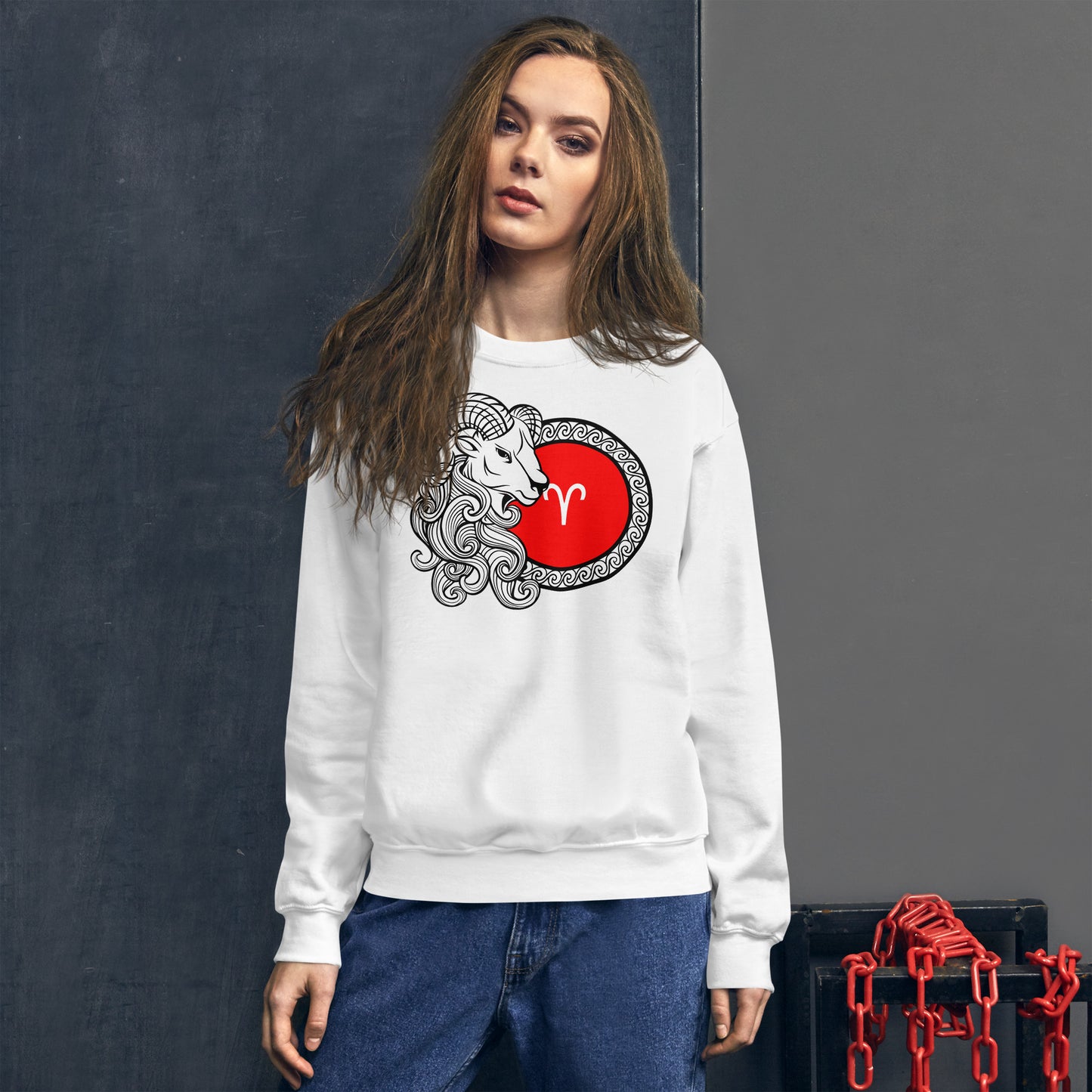 Aries Zodiac Sign Unisex Sweatshirt