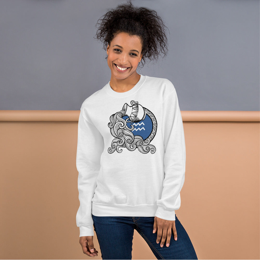 Wassermann Sternzeichen Unisex Sweatshirt