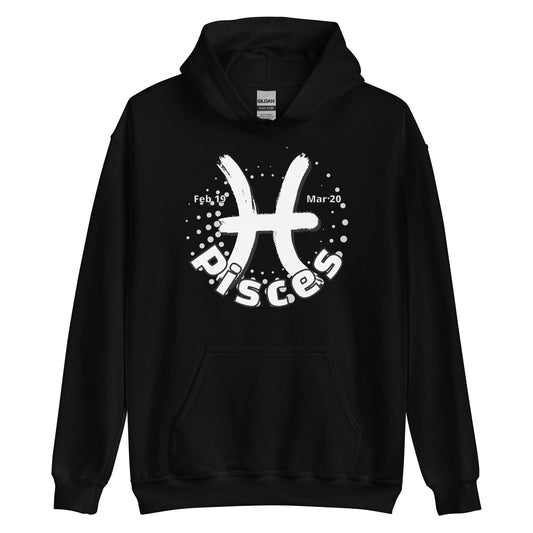 Sudadera con capucha unisex del signo del zodíaco de Piscis