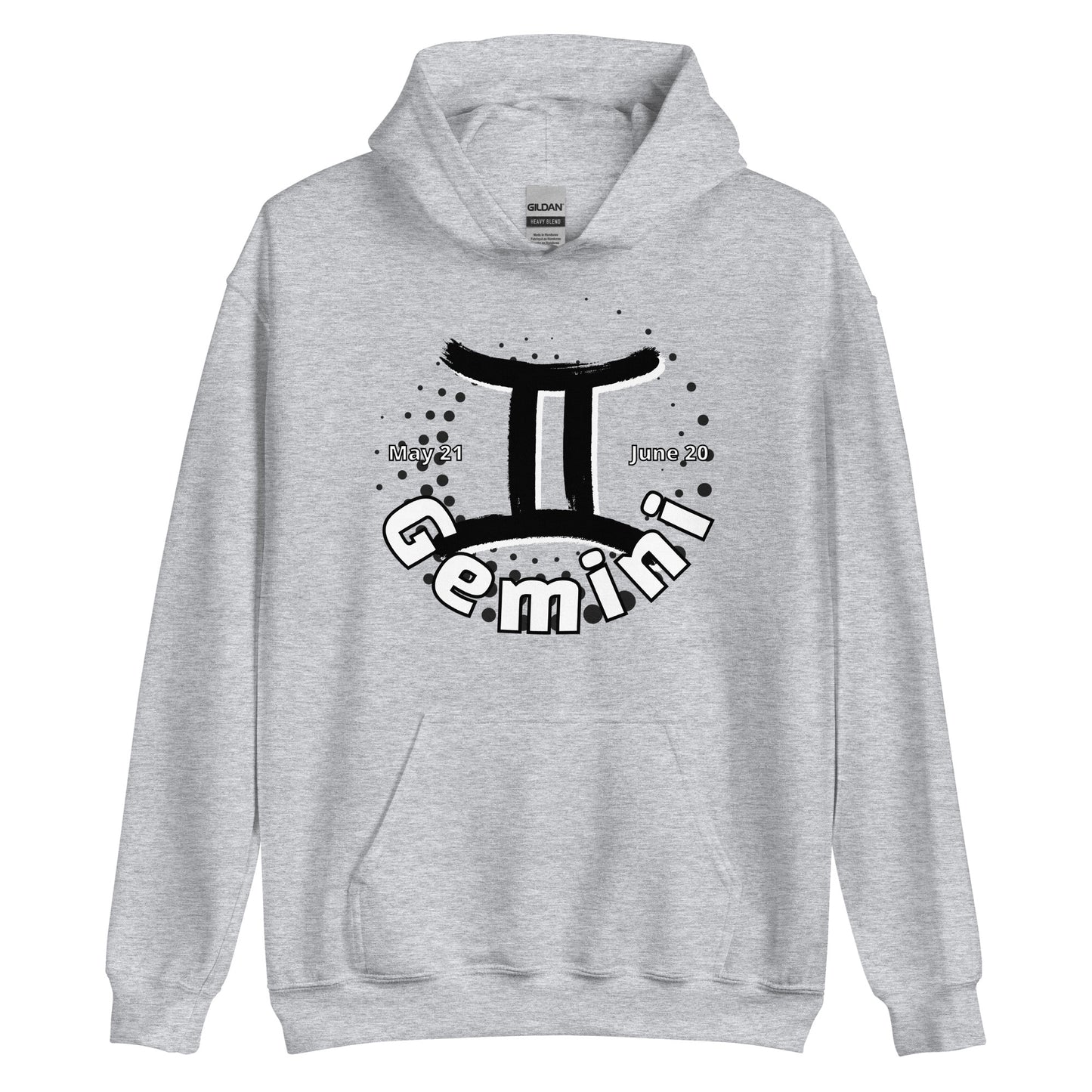 Sudadera con capucha unisex con signo del zodiaco Géminis