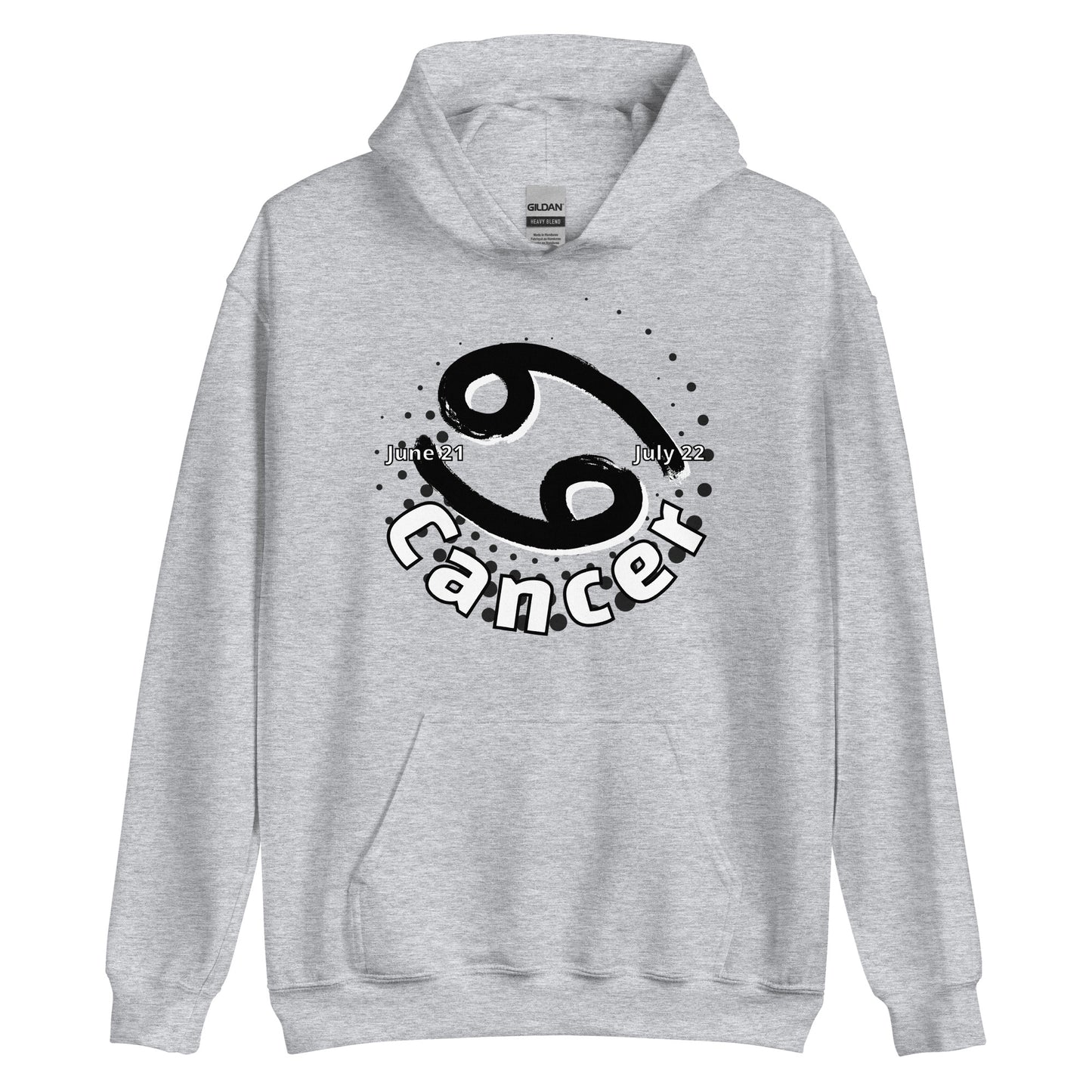 Sudadera con capucha unisex con signo del zodíaco del cáncer